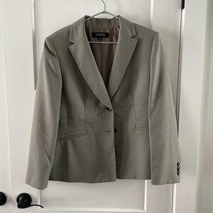 Kasper Taupe Pinstripe Women’s Pant Suit -18